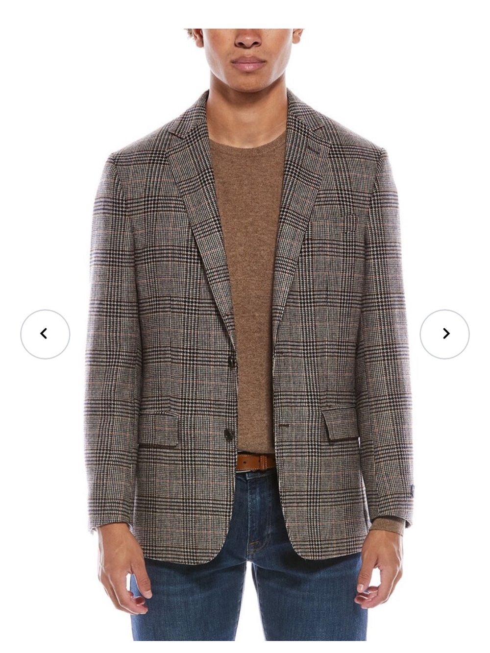Brooks Brothers Brown Glens Plaid TwoButton Blazer NWOT lamb’s wool cashmere